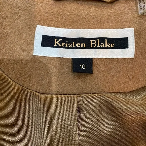 Kristen Blake Camel 60% Wool Coat, Size 10 - Picture 7 of 12